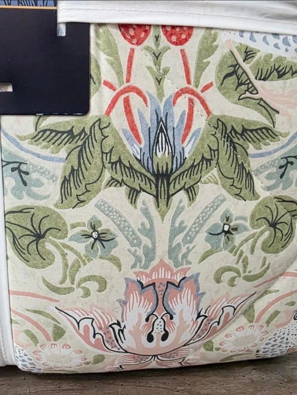 William Morris KING Strawberry Thief 3 Piece Comforter Set Designed in England